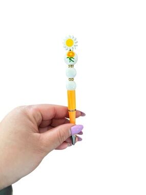 AB INKS HANDMADE EXPRESSIONS Handmade Orange Sunflower Pen